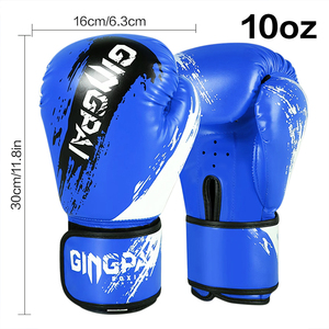Guantes de <span class=keywords><strong>Boxeo</strong></span> GINGPAI de Cuero Negro de 10oz para Adultos, Cómodos y Ajustables, para Entrenamiento, Sparring y Protección de Manos para Artes Marciales - Product Image 5