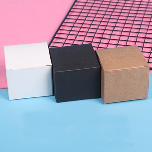 Universal Empty <strong>Square</strong> Packaging White Black Kraft Paper Cosmetic Cream Boxes with UV Coating &amp; Matt Lamination Recyclable - Product Image 3
