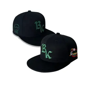 Gorras oem新ブランド時代メンズスナップバックフィット帽子6パネルブランクスポーツブラックカスタム野球帽刺繍ロゴ付き