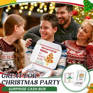 Caja de Pizza Blanca de Navidad para Regalo, Caja Pequeña para Pizza, Porta Dinero, Regalo Divertido para Sorpresas, Celebraciones Especiales de Navidad - Product Image 2