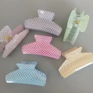 Customized Design Print Cheap Plastic Hair Claws Clip Hair Accessories