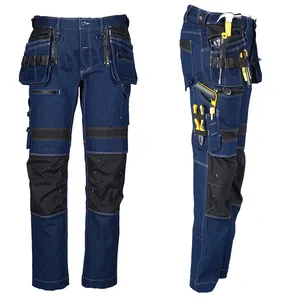 Customized Multi Pocket Street Fashion Trousers Work Cargo Pants For Men Jeans