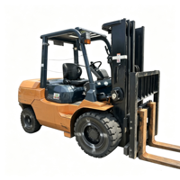 Forklift Diesel Bekas 5 Ton 8F Jepang, Hydraulic Side Shifter, Ban Solid, Mesin Isuzu, Tiang 3 Tahap, Tinggi 4.5 Meter, FWD