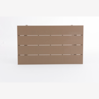 Table d'extérieur en aluminium au design contemporain et durable pour patio, mobilier métallique pour cour, hôtel, parc, couleur marron imperméable