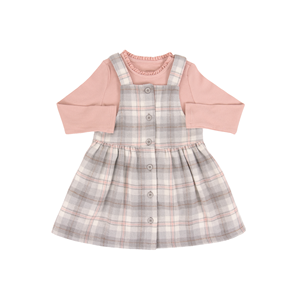 Wholesale <b>Girls</b> Winter Corduroy Eco-Friendly Long Sleeve Dress and <b>Shirt</b> Set From Cambodia - Product Image 1