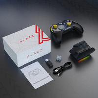 Control de Juego Inalámbrico Programable Ajazz GP100 NS de 2.4GHz para PC, con Motor de Vibración, Función de Despertar y Joystick con Giroscopio