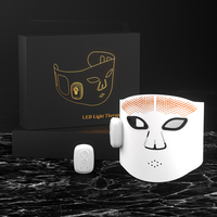 Masque facial LED multi-spectre 252 puces haute densité 4 modes 660nm 850nm sans fil rechargeable 2000mAh avec minuteur intelligent pour usage en salon