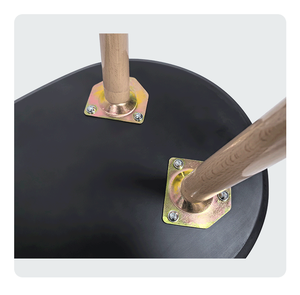 โต๊ะกาแฟไม้รูปไข่สำหรับห้องนั่งเล่นทำจากไม้รูปทรงกลมขนาดเล็กเฟอร์นิเจอร์ทำรังสีขาวอเนกประสงค์ - Product Image 6