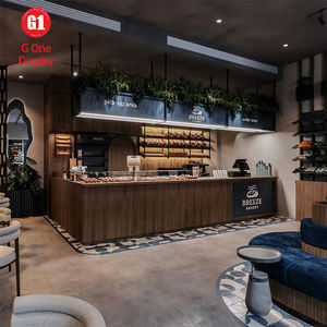 ชั้นวางสินค้าเบเกอรี่แบบกำหนดเองทันสมัย เฟอร์นิเจอร์ร้านเบเกอรี่ ตู้โชว์ขนมปังและขนมอบพร้อมไฟ LED - Product Image 2