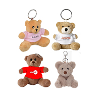 Porte-clés en peluche ours en peluche, porte-clés animal, ornement suspendu, porte-clés de voiture, breloque amusante pour sac, porte-clés en peluche, fabrication
