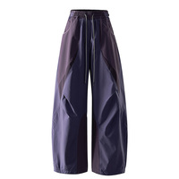 Pantalon de randonnée unisexe, séchage rapide, respirant, polyester/nylon, décontracté, ample, imprimé, couleur contrastée, réfléchissant, imperméable
