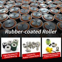 Rouleaux enduits pour l'alimentation de films, les lignes d'emballage et le transport de matériaux, avec dimensions et options de noyaux personnalisables