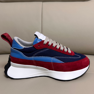 Zapatillas deportivas de plataforma con bloques de color, elegantes y versátiles, para hombre, con una suela de plataforma de patchwork única. - Product Image 3