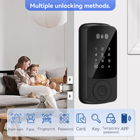 Interphone vidéo intelligent Tuya DS03 pour serrure connectée avec 7 modes de déverrouillage (palm vein, empreinte digitale, reconnaissance faciale, code clé, application) et accès cloud