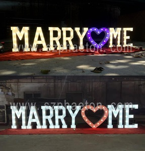 Luci a LED a forma di lettere in metallo da 60 cm, 90 cm, 120 cm per decorazioni per feste, centrotavola per matrimoni Mr & Mrs, San Valentino, Diwali, Ramadan, lauree - Product Image 3