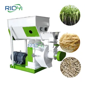 Pelletizador de grama verde, alta qualidade, 1 tonelada por hora, máquina de pelugem para biofuel de biomassa