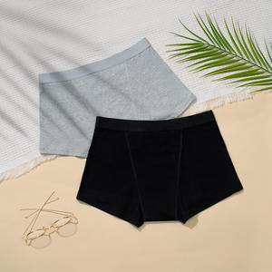 Женские трусы-боксеры с завышенной талией для критических дней, удобное хлопковое менструальное белье большого размера, впитывающие, непромокаемые трусы для критических дней - Product Image 5