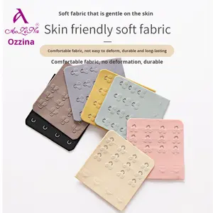 Nouveau sans couture trois rangées quatre crochets soutien-gorge Extender réglable 3 rangées 4 crochets sous-vêtements accessoire boucle de rechange soutien-gorge Extension boucle - Product Image 2