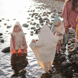 Asciugamano da bagno in cotone a maglia ad asciugatura rapida Natife Norgerden, il più venduto, <span class=keywords><strong>con</strong></span> design a <span class=keywords><strong>poncho</strong></span> <span class=keywords><strong>con</strong></span> <span class=keywords><strong>cappuccio</strong></span> per bambini e logo personalizzato per l'uso in spiaggia - Product Image 3