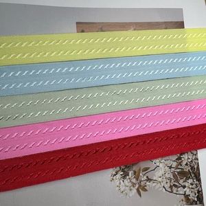 Bordes de nailon coloridos en stock de Europa y América con bandas elásticas plegadas para ropa interior, accesorios de ropa, cinturones textiles para el hogar - Product Image 1