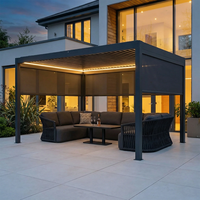 Pérgola Motorizada de Aluminio para Espacios Exteriores con Sistema de Techo Inteligente Ajustable, Fabricante de Proyectos Comerciales