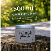 05 CONCRETE 500 ml LaChalk, l'évolution de la peinture à la craie. Où la craie rencontre la résine : Peinture hybride craie-résine fabriquée en Italie.