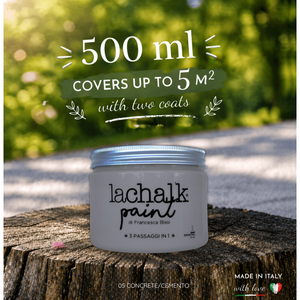 05 CONCRETE 500 ml LaChalk the evolution of <b>chalk</b> paint Where <b>chalk</b> meets resin: Hybrid <b>Chalk</b> Resin Paint made in Italy - Product Image 2