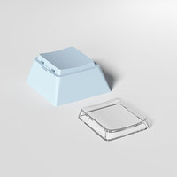 DIY Detachable Transparent Keyboard PC PBT Material Blank Profile 1u R4 Cherry Keycaps