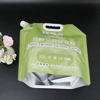 Pochette à bec verseur en PE imprimée en héliogravure de qualité alimentaire, personnalisable en épaisseur, pour l'emballage de produits chimiques, d'essence et d'aérosols liquides