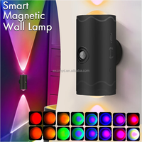Lampe murale LED à détection de mouvement rechargeable, dégradé RGB, lumière d'ambiance nocturne, utilisation en extérieur, design décoratif moderne, garantie de 2 ans