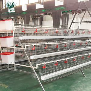 짐바브웨에서 판매되는 새 3단 128마리 수용 닭장, 급이기 설계 타입, 산란계용 가금류 농장용 - Product Image 4