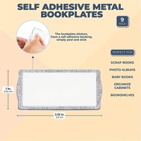 Porte-étiquettes à clipser autocollants en métal pour cartes, porte-étiquettes horizontaux en métal pour tiroirs de bureau et étagères