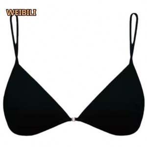Français Sexy <span class=keywords><strong>Triangulaire</strong></span> Coupe Suspendue Cou Avant Bouton Sous-Vêtements Doux Respirant Beau Dos Soutien-Gorge Pour Femmes - Product Image 6