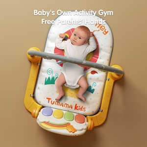 Tumama Kids Activity Gym Spiel matte Sensory <span class=keywords><strong>Baby</strong></span> <span class=keywords><strong>Tummy</strong></span> <span class=keywords><strong>Time</strong></span> Spiel matte Krabbel spiel <span class=keywords><strong>Baby</strong></span> Laufs tall Klavier matten Musikspiel zeug für Kleinkinder - Product Image 3