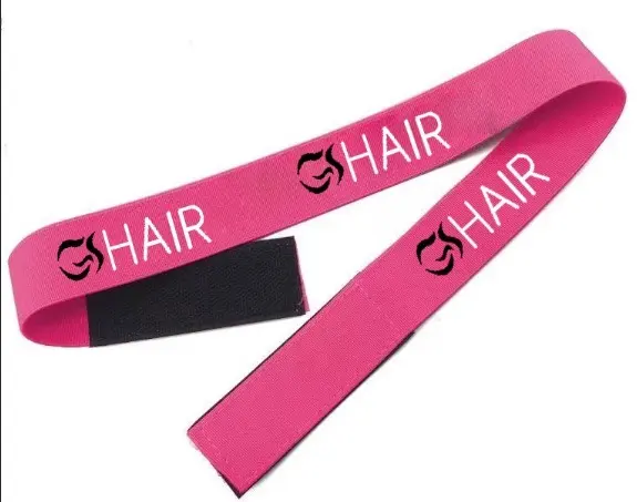 GS-cinta elástica de encaje ajustable con Logo personalizado, cinta de fusión de pelo, bordes de pelucas elásticos, Logo gratis, con tu logotipo