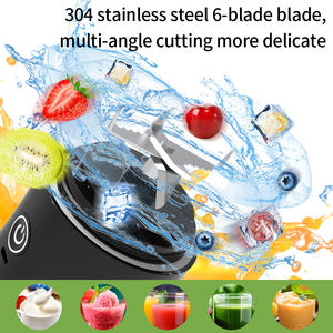 Blender portable rechargeable par USB sans fil avec gobelet en Tritan pour jus, smoothies, silencieux et facile à nettoyer - Product Image 3