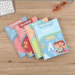 Personnalisé vente en gros 4 pièces/ensemble enfants dessin magique pratique écriture coulé anglais <span class=keywords><strong>Montessori</strong></span> réutilisable <span class=keywords><strong>livre</strong></span> magique pour les enfants - Product Image 2