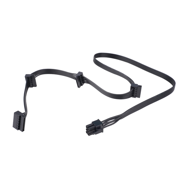 SCONDAR 6 Pin PCIe to 15 Pin SATA HDD Power Supply Modular Cord Computer Cables 1 to 4 Splitter Adapter for Corsair RM