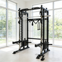 Nouveau design 2026 – Machine Smith multifonction 3-en-1 pour la maison, rack de musculation tout-en-un avec entraîneur fonctionnel et système à double poulie
