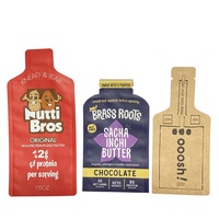 Emballage personnalisé pour boissons liquides, sachet Mylar de forme spéciale, en forme de bouteille, pour boisson au miel stimulante pour hommes, beurre de cacahuète, sachet découpé