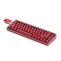 Clavier mécanique à 68 touches avec interrupteurs transparents uniques, rétroéclairage RVB, fourni par l'usine, pour les joueurs
