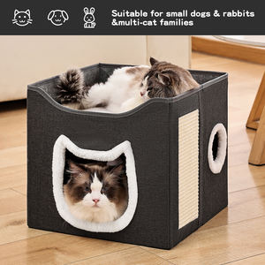 Multifunktion ales Katzen haus mit kratzen dem Katzen spielzeug Post Plüsch bett & hängendes Spielzeug Indoor Pet Möbel für Katzen - Product Image 4