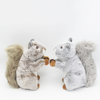 Peluche d'écureuil personnalisée mignonne et réaliste, mini jouet en peluche marron doux en coton PP pour enfants