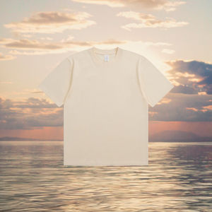 Camiseta de Cuello Redondo para Hombre, Talla Grande Europea, Color Sólido, Tejido de Punto de 200g, Alta Calidad, Venta al Por Mayor, Logotipo Personalizado - Product Image 3