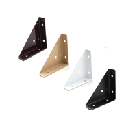 Équerre triangulaire en fer noir, connecteur d'angle pour bureau, durable et écologique, pour lit, table, armoire