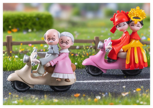 3D phim hoạt hình món quà mục cặp vợ chồng người già người phụ nữ người đàn ông đám cưới ông bà phổ biến khớp nối con số đề nghị Grandpa Grandma búp bê - Product Image 3