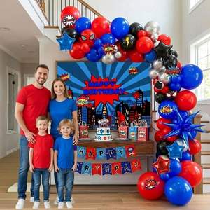 Kit de Guirnalda de Globos con Temática de Araña, con Fondo, Tarjetas Adhesivas, Estrella Grande, Globos de Mylar con Forma de Estrella Grande para Fiesta de Cumpleaños - Product Image 2