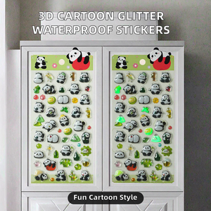 Autocollants 3D en résine PVC étanches Yalong Fun, motif diamant, pour décoration intérieure, créatifs, pour enfants, avec paillettes et cristaux - Product Image 2
