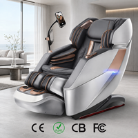 RENOVACARE PRMC-F08 Fauteuil de massage intelligent 3D corps entier zéro gravité avec scanner corporel intelligent, rail SL de 135 cm, 24 rouleaux de massage pour les pieds, électrique