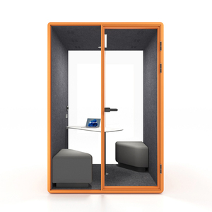 Cabina Acústica Moderna de Acero para Coworking, Aislamiento Acústico, Cabina Telefónica Insonorizada, Cabina de Oficina con 100% de Aislamiento Acústico para Reuniones Silenciosas - Product Image 2
